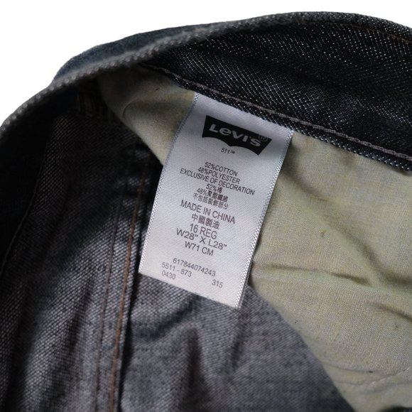 Levi’s 511 Slim Boys 16 Reg Slim Fit Jeans 28x28 - Picture 8 of 12